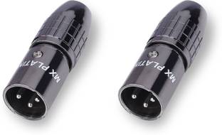 MX 3 Pin Mic Male Connector XLR (Self Locking ) Platinum MX3079 (Pack of 2) Microphone