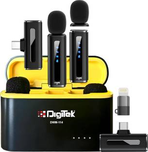 DIGITEK DWM-114 2-in-1 40m Range & Noise Reduction 2.4GHz 6.6Hr Battery Wireless Microphone
