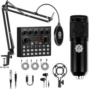 Digimore D-430 Condenser Mic Kit with V8 Sound Card for Gaming, Podcasting Microphone