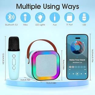 WON New AI Voice Changer Portable Mini Wireless Speaker with Mike for House Parties Microphone