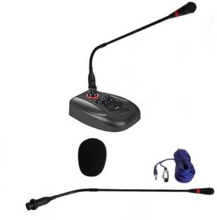 KH Desktop Gooseneck Wired Microphone with Echo Buttonand Volume Control Button, Microphone