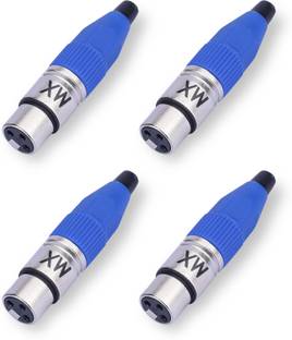 MX 3 Pin Mic Extension Female Connector XLR Heavy Duty S/DLX MX2553 (Pack of 4) Microphone