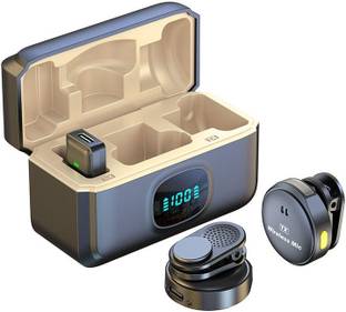 Foxne Point Magnetic wireless Dual clip microphone rechargeable speaker long battery life Microphone