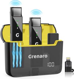 Grenaro Wireless Mic with Digital Display Charging Case- 3 Level Noise Reduction Microphone