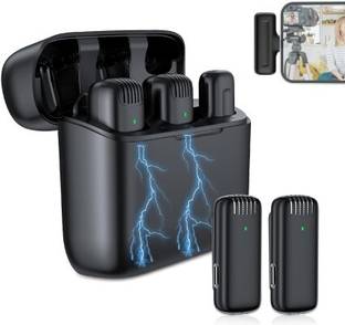 rajcom Toni J13 Dual Wireless Mic with Charging Case For Type-C & Lightning Mobile Microphone