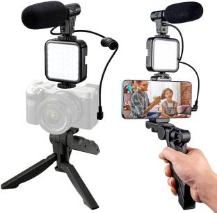 samipna Video Making Kit Ay-49 Vlogging Camera with Mic Tripod Kit Microphone