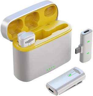 vook Wireless Mic with Noise Cancellation For Type-C Android & (Yellow) Microphone