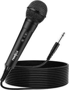 Frontech HF-0014 Dynamic Microphone with 3M Cable| 6.5mm Jack | On/Off Switch| Metal Net Microphone