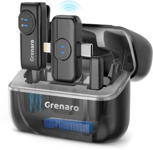Grenaro Mike For Vlogging, Mic For Youtube Video Recording With Charging Case Wireless Microphone
