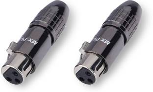 MX 3Pin Mic Female Extension Connector XLR (Self Locking )Platinum MX3078-Pack of 2 Microphone