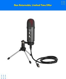 Gamma Audio GA-YR06 Shielded Cable Condenser Microphone With Tripod Stand,USB Cable,Sponge