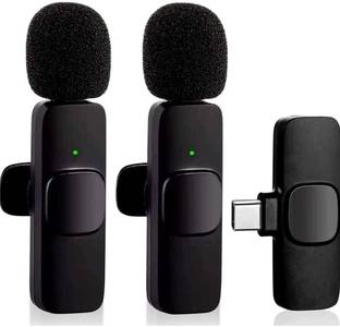 THE MOBILE POINT Professional Wireless Dual Collar mic for Type-C,No Need App/Bluetooth Microphone
