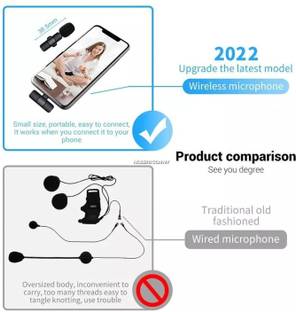 SSUPRENO Dual Receivers (2 - Mics, 1 Input) Wireless Collar Microphone Microphone