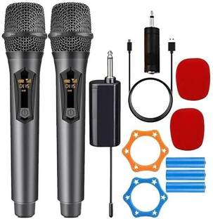 Urban Infotech Dual UHF Wireless Microphones with Rechargeable Receiver for Weddings ETC. Microphone
