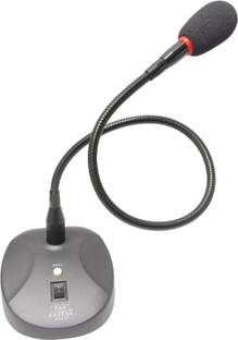 Adiohub Table Meeting Microphone/Table Gooseneck Wired Microphone System - Table Mounted Corded Voice Condenser Mic with Pop Filter - XLR to 1/4'' Sound Cord - for Karaoke, Conference Microphone