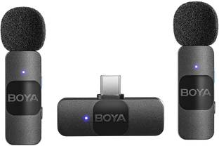 BOYA BYV20 2.4 ghz Type-c Omnidirectional Wireless Mic System with 2 Transmitters. Camera Microphone