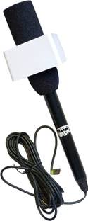 WON Professional SHOTGUN MIC REPORTING WITH MIC ID News mic square id white 11 inch Microphone
