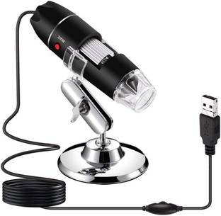 Etzin USB 3x1 Digital Microscope 40X to 1600X, 8 LED Magnification Endoscope Camera Microscope Slide Box