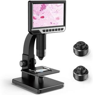 Etzin Digital Microscope, 7 inch IPS Display, 1080P, 50x-2000X Biological Microscope Microscope Slide Box