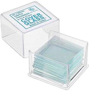 Jetflon Microscope Cover Slips 22mmx22mm Set-100pcs for Sample Collection pack 100 pcs Microscope Slide Box