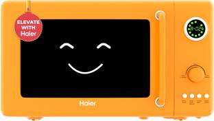 Haier 20 L Digital Display Push button & Jog control Multi-Power Levels Quick Reheat & Defrost Child L...