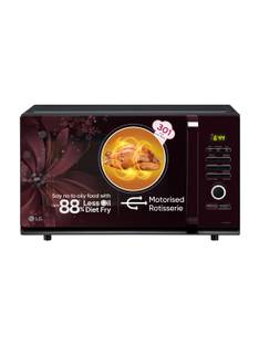 LG 32 L Auto Cook Menu, Stainless steel cavity, 360 degree Motorised Rotisserie for Bar-be-queing, Ind...