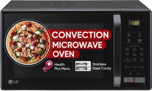 LG 21 L Black, Auto Cook Menu, Defrost, Stainless Steel Cavity, Heathplus menu, Indian Cuisine, Tandoo...