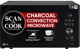 LG 28 L Diet Fry and 360 Degree Motorised Rotisserie for crispy and tasty bar-be-que recipes with Wi-F...