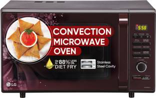 LG 28 L with Diet Fry, Auto Cook Menu, Stainless steel cavity, Pasteurized Milk, 360 degree Motorised Rotisserie for Bar-be-queing, Indian Cuisine, Tandoor Se & Diet Fry Convection Microwave Oven