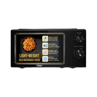 Haier 19 L Inverter Technology, Light Weight, Defrost, 5 Power Levels Solo Microwave Oven