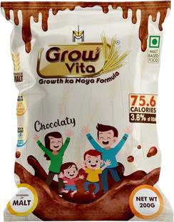 Grow Vita Growth ka Naya Formula Chocolate Flavor Malt-Based Milk Food Drink Nutritious Beverage Energy & Growth