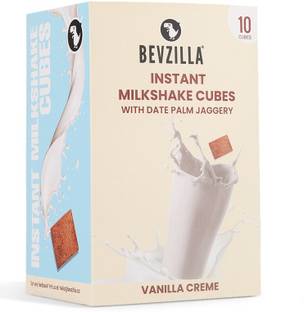 Bevzilla Instant Milkshake Cube - Vanilla Cream, 10 Cubes Pack, Date Palm Jaggery