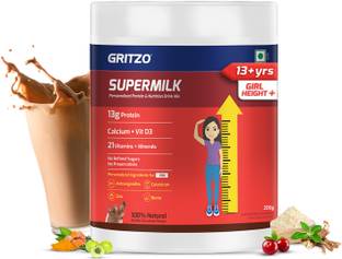 Gritzo SuperMilk Height+ (13+y Girls), 13g Protein, Double Chocolate