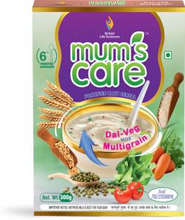 BRITISH LIFE SCIENCES PVT LTD Mums Care Dal Veg Multigrain Baby Cereal for Growing Babies 6 month Onwards