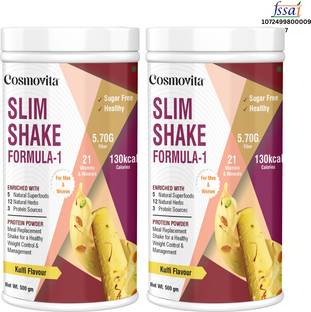 Cosmovita Nutritional Formula-1 Slim Shake for Weight Control & Management Ayurvedic Herbs