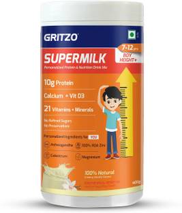 Gritzo SuperMilk Height+ (7-12y Boys), 10g Protein (Creamy Vanilla)