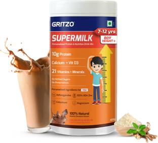 Gritzo SuperMilk Height+ (7-12y Boys), 10g Protein (Double Chocolate)