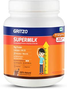 Gritzo SuperMilk Height+ (7-12y Boys), 10g Protein (Double Chocolate)