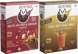HEALTHY PANDA Sugar free Nutri Drink Combo for Kids & Adults (CHOCO MILLET+CLASSIC RAGI MALT)