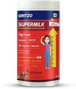 Gritzo SuperMilk Height+ (13+y Girls), 13g Protein (Double Chocolate)