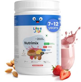 Little Joys Strawberry Nutrimix 7+ | Sweetened with Dates & Jaggery | For Energy & Immunity