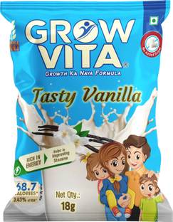 Grow Vita Growth ka Naya Formula Grow Vita- Growth ka naya formula, 0%ADDED REFINED SUGAR 18GMS,PACK OF 7