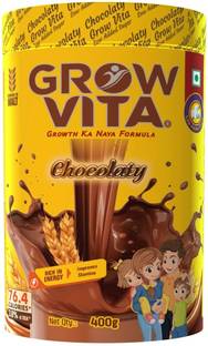 Grow Vita Growth ka Naya Formula Delicious Nutritious Malt Base Milk Food Nutrients Chocolate Flavours Drink