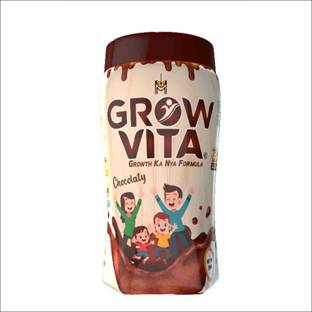 Grow Vita Growth ka Naya Formula Nutrition Malt Base Milk Food Essential Nutrients Available
