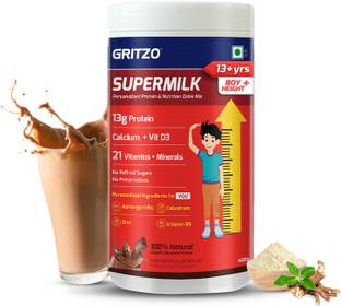 Gritzo SuperMilk Height+ (13+ Boys), 13g Protein (Double Chocolate)