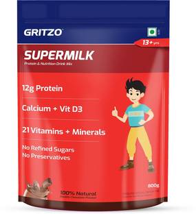 Gritzo SuperMilk Daily Nutrition (13+y Teen Athletes), 12g Protein (Double Chocolate)