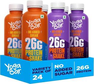 Yogabar 26g Protein Shakes Double Chocolate and Cold Coffee