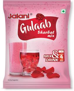 Jalani Gulaab Sharbat Mix | 100g Pouch makes 4 Litres | No Artificial Color