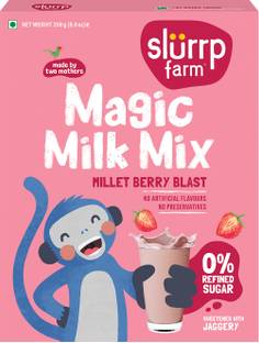 Slurrp Farm No Sugar Berry Milk Mix, Sweetened with Jaggery Powder