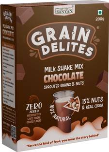 GrainDelites Milkshake Mix-Chocolate - Sprouted Grains and Nuts - Instant Health Drink Mix